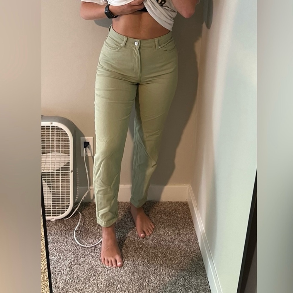 H&M Green Straight Jean